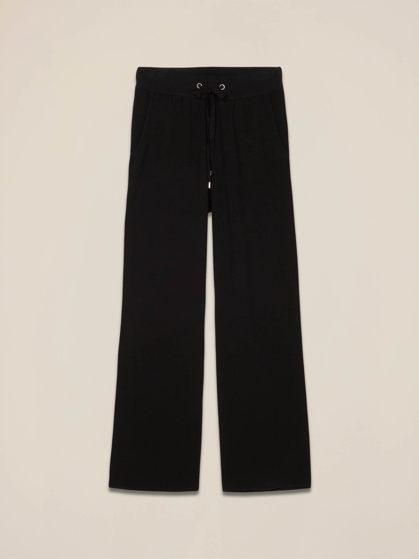 Pantaloni in maglia con profili a contrasto