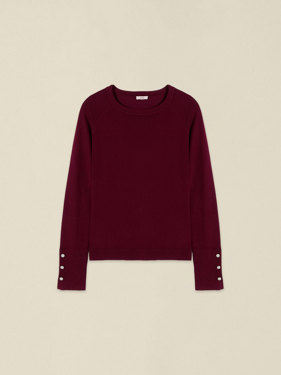 Strickpullover mit Knopfdetail