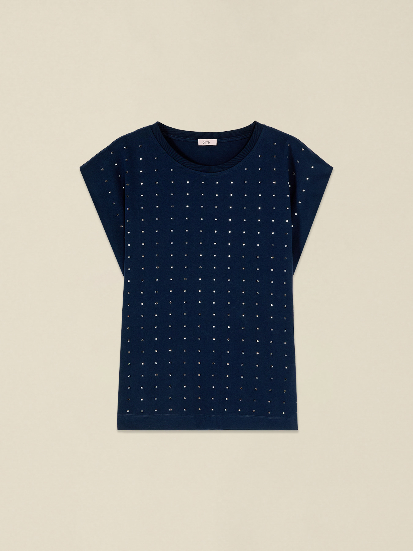 T-Shirt aus Baumwolle mit Kristallen image number 3