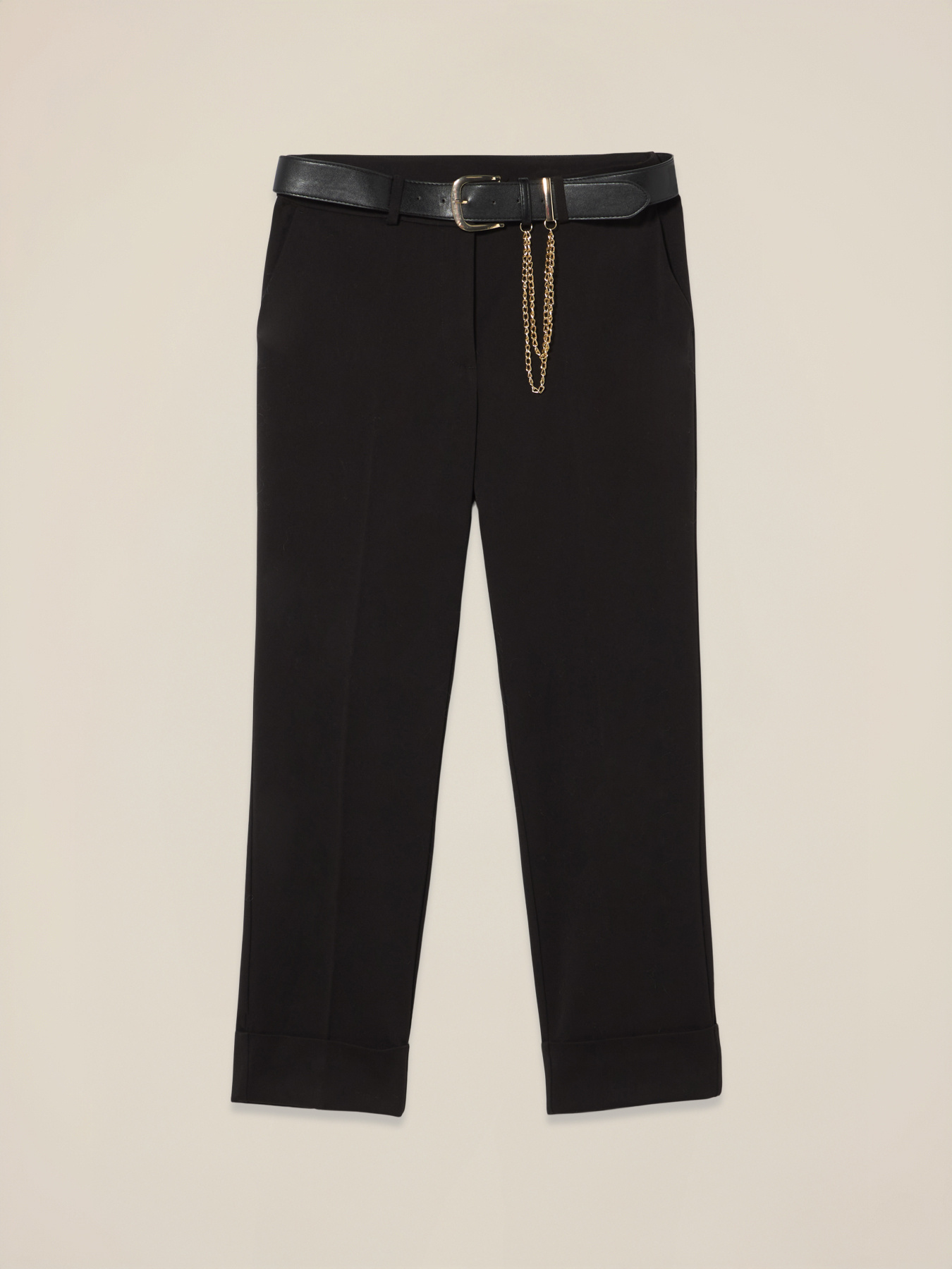 Cigarette pants with belt image number 4