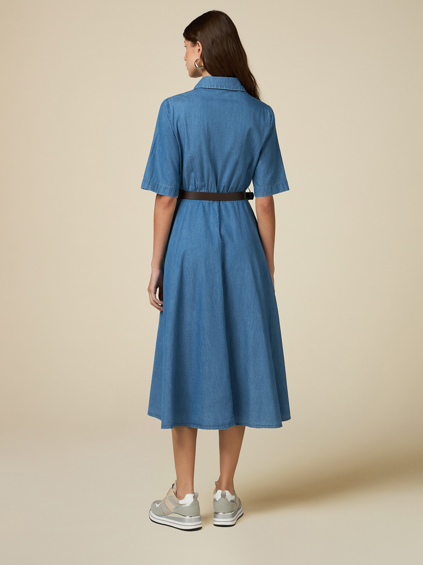 Vestido camisero de tencel image number 1