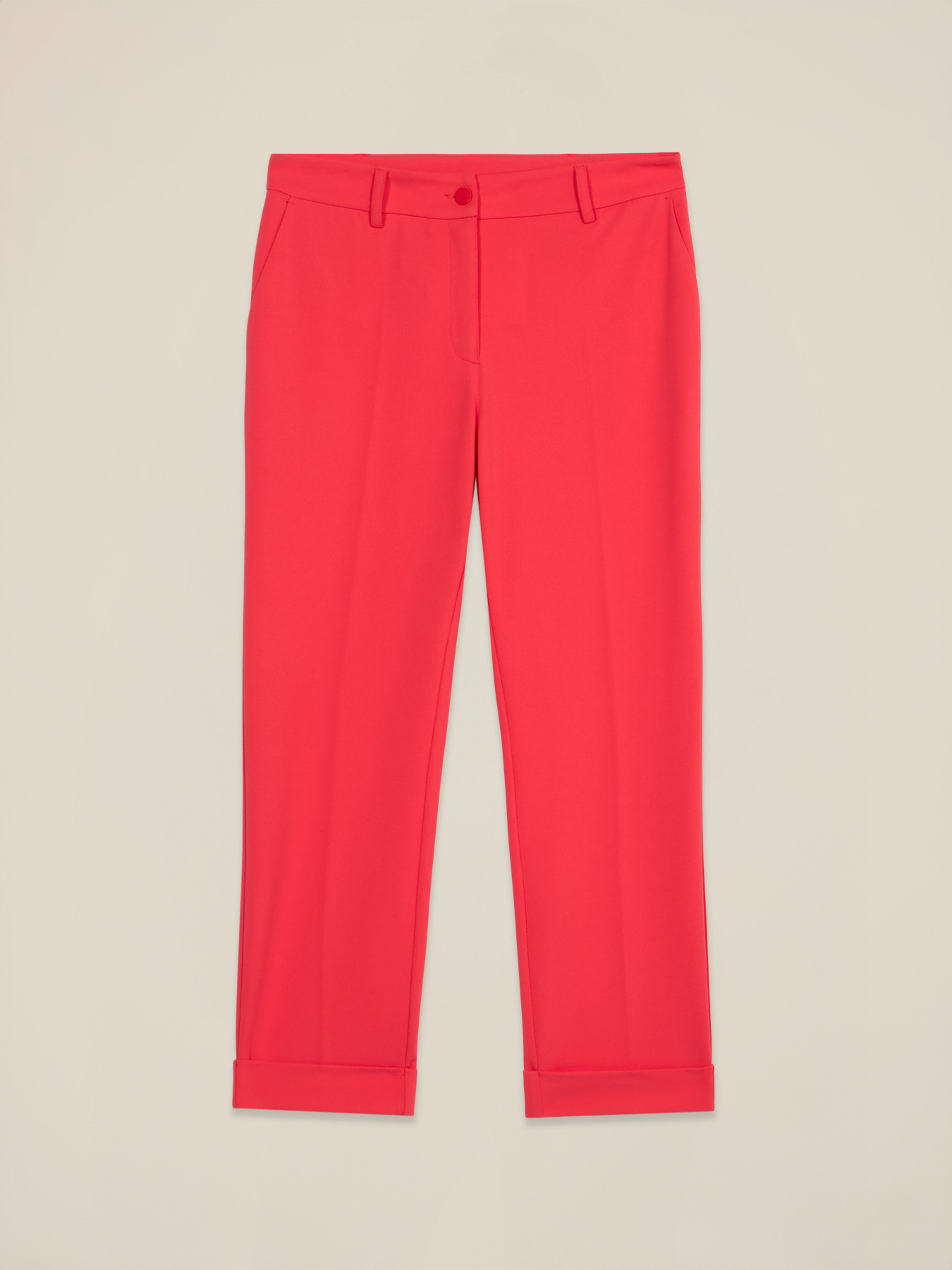 Pantaloni a sigaretta in tessuto cr&ecirc;pe image number 4