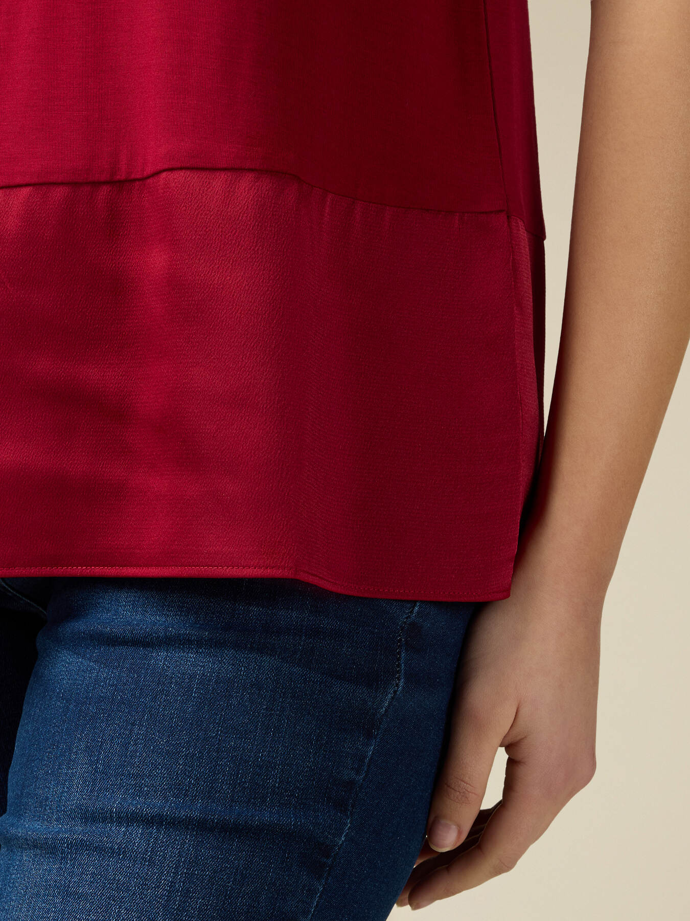 Top with satin insert image number 2