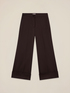 Pantalones palazzo cropped de franela image number 4