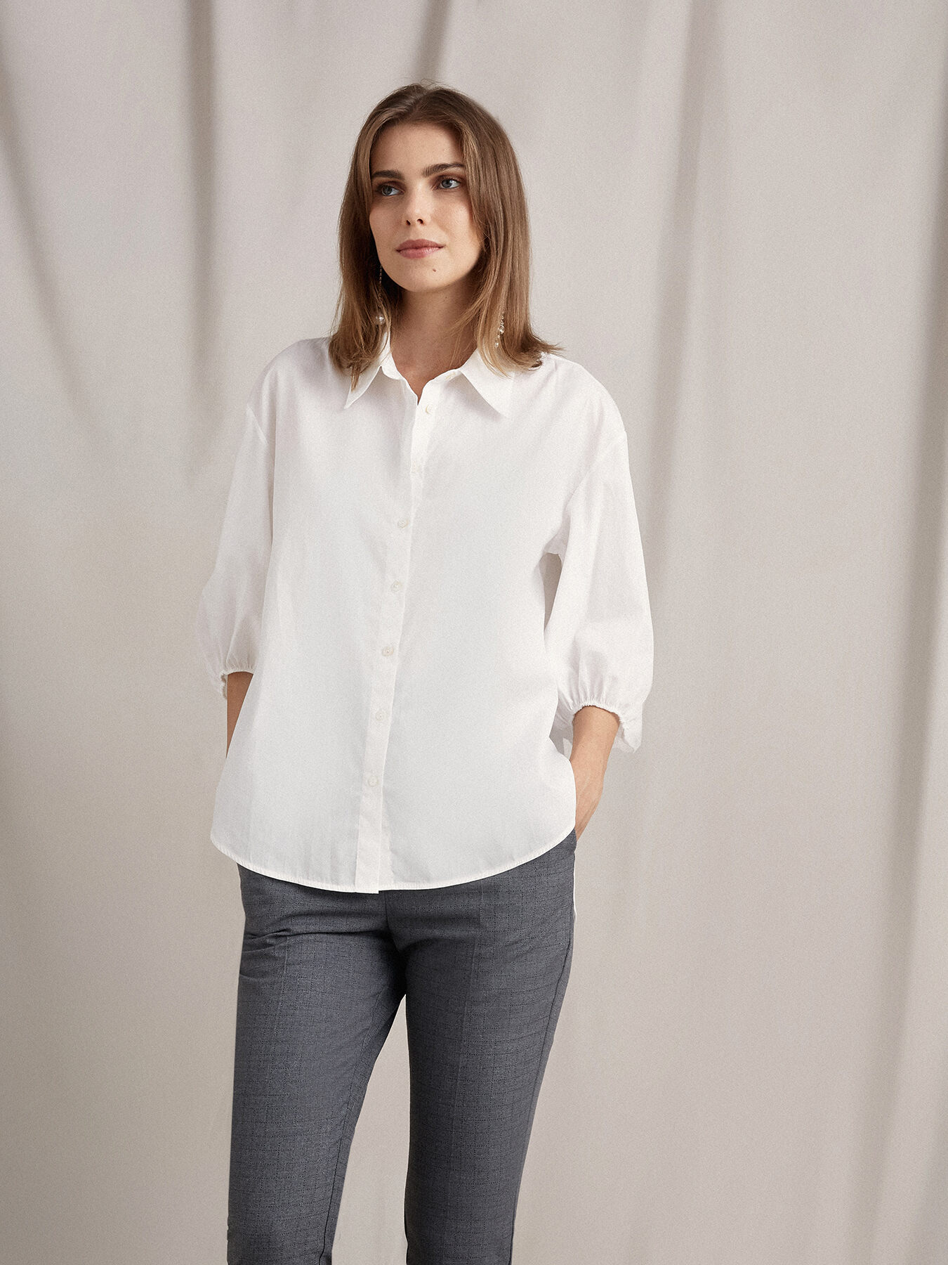 Camicia over in cotone image number 2