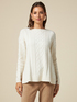 Cable pattern high neck sweater image number 0