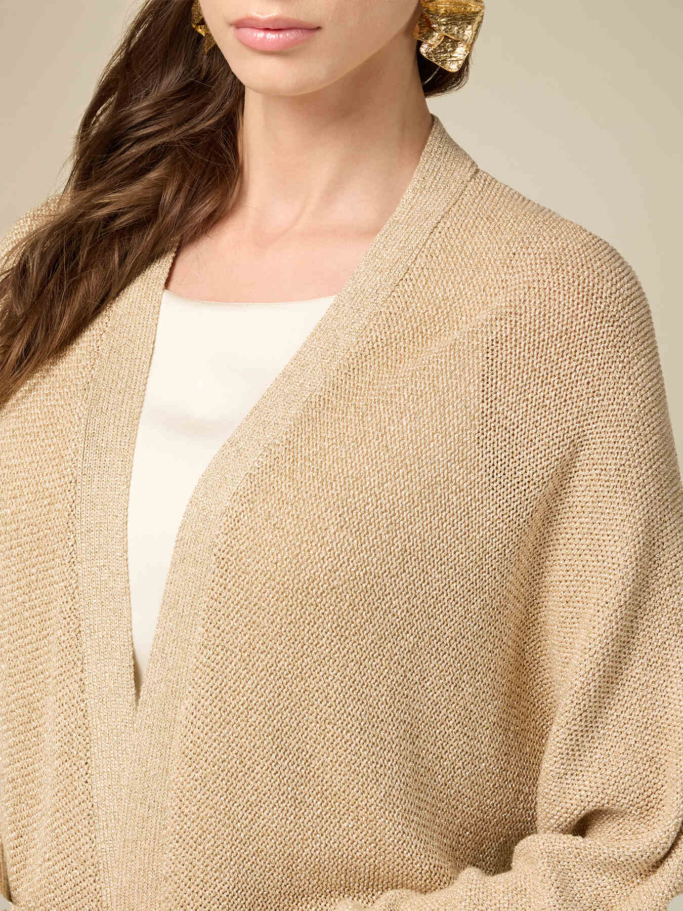 Oversize-Cardigan aus Lurexgarn image number 3