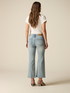 Jeans cropped flare con cristales image number 1