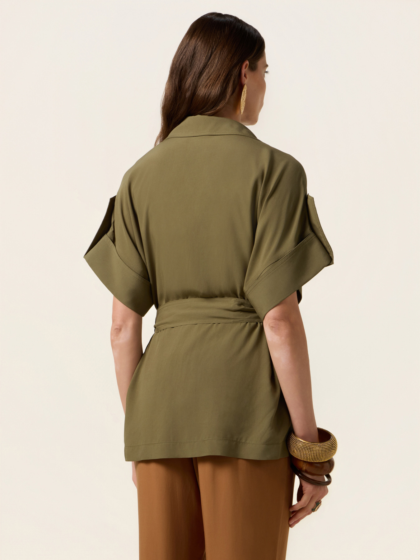Chemise kimono avec ceinture image number 1