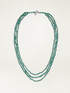 Mehrreihige Halskette mit grünen Steinen image number 1