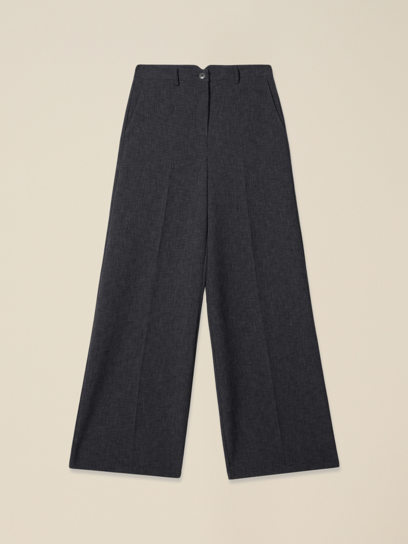 Pantalones cropped anchos de franela image number 4