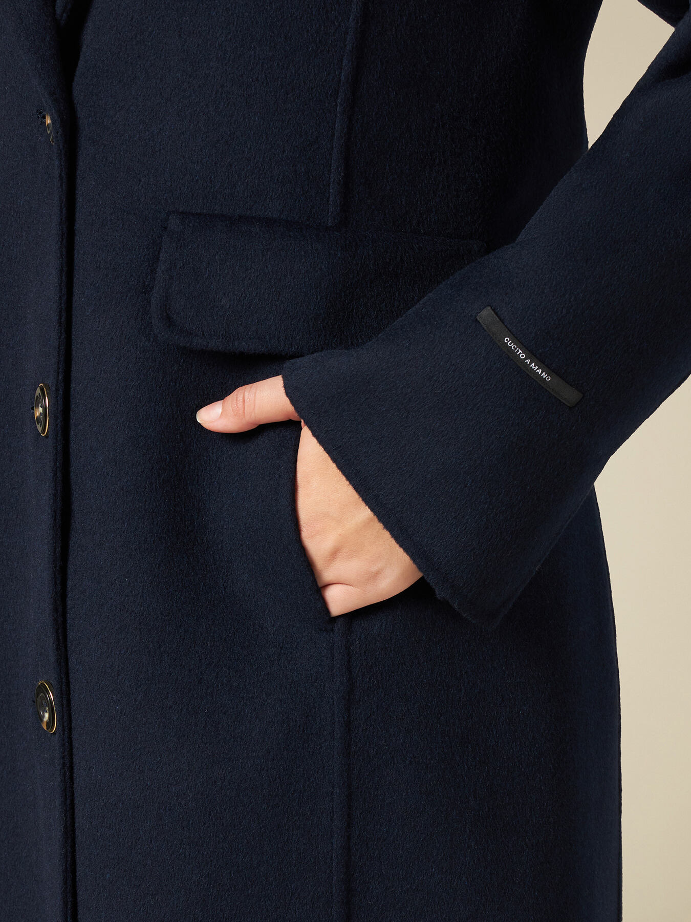 Coat in wool blend cloth image number 2