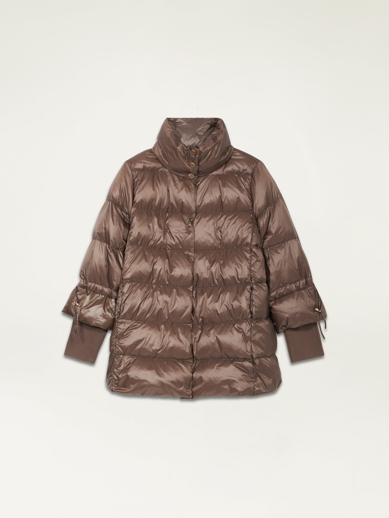 Midi genuine down jacket image number 3