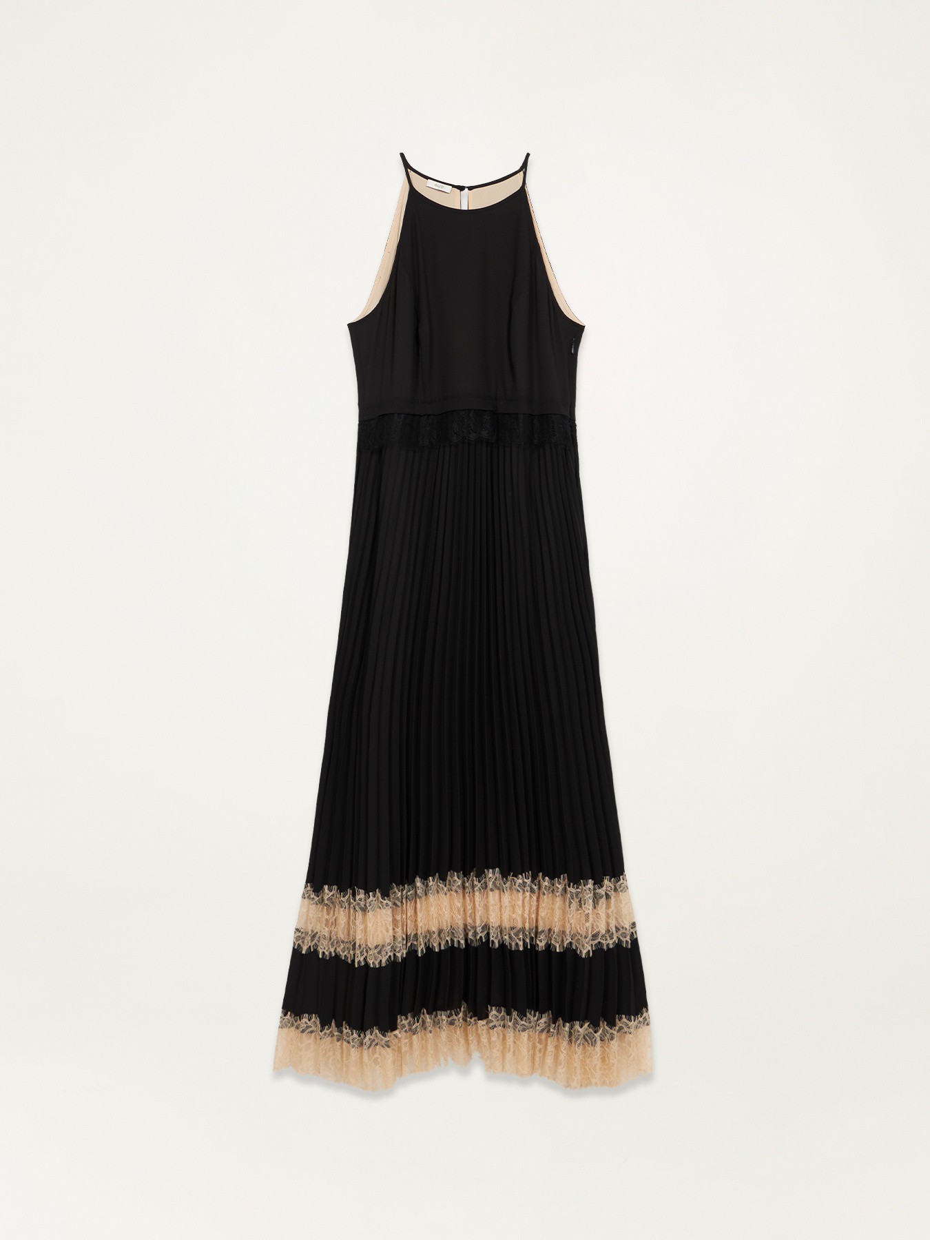 Long Dress with Pleated Skirt and Bow Detail main image 0