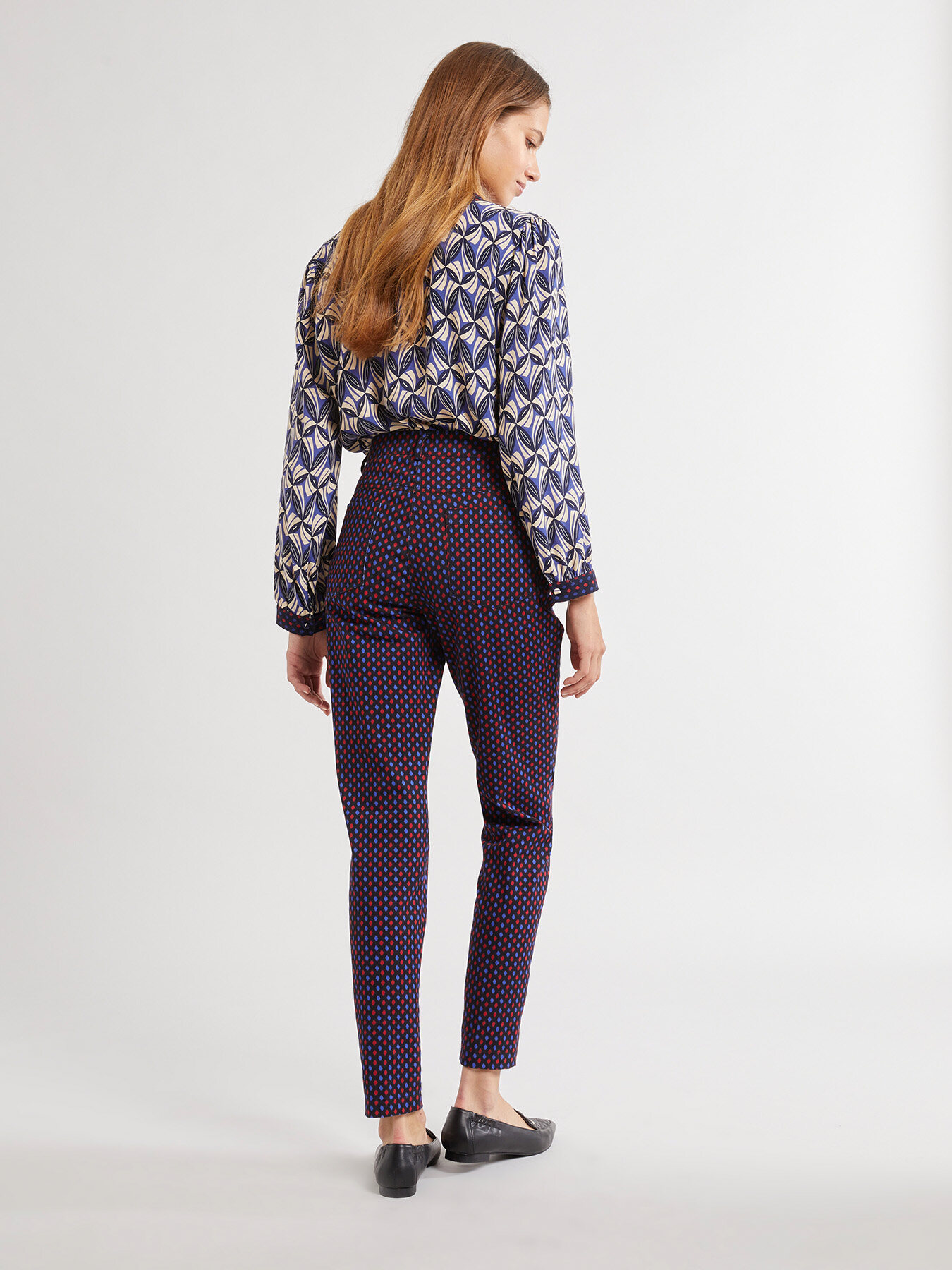 Patterned skinny trousers image number 1