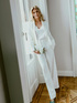 Wide-leg palazzo pants in crepe fabric image number 5