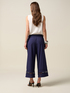 Pantaloni in mussola con inserto in pizzo image number 1