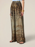 Pantaloni palazzo in raso fantasia image number 3