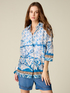 Patterned cotton muslin shirt image number 0