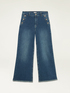 Umweltfreundliche Cropped-Jeans mit weitem Bein image number 4