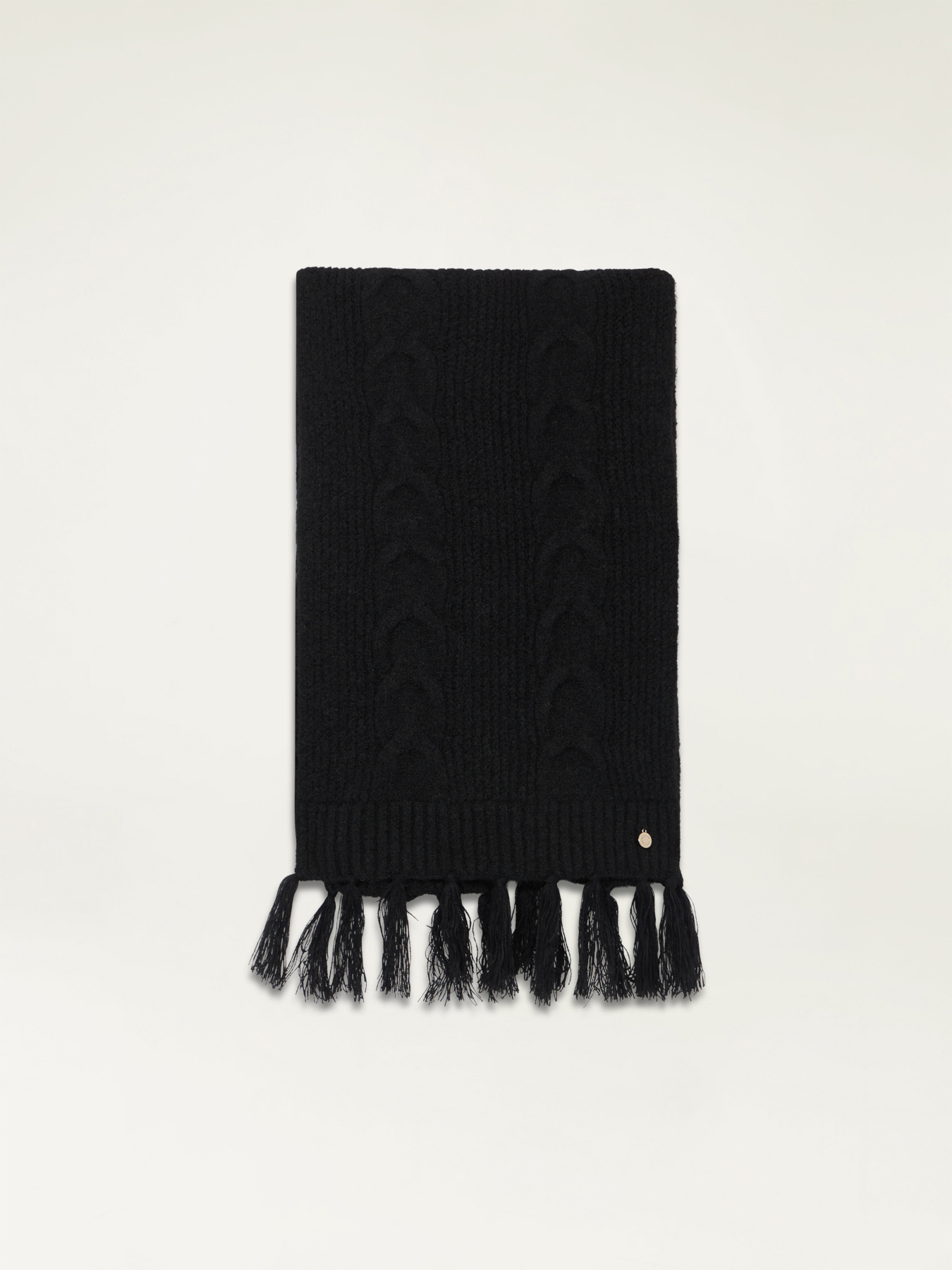 Bufanda en mezcla de lana con flecos image number 1