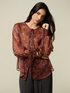 Crepon shirt with bow image number 0