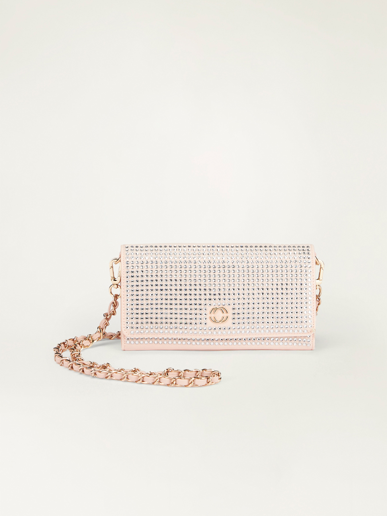 Pochette en satin avec strass image number 1