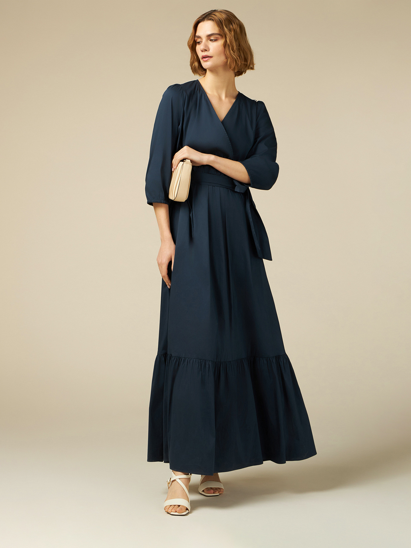 Long poplin dress image number 0