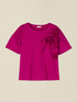 T-shirt with floral appliqu&eacute;s image number 3