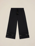 Pantalones de muselina con inserto de encaje image number 4