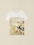 T-shirt avec insert en satin imprim&eacute; image number 3
