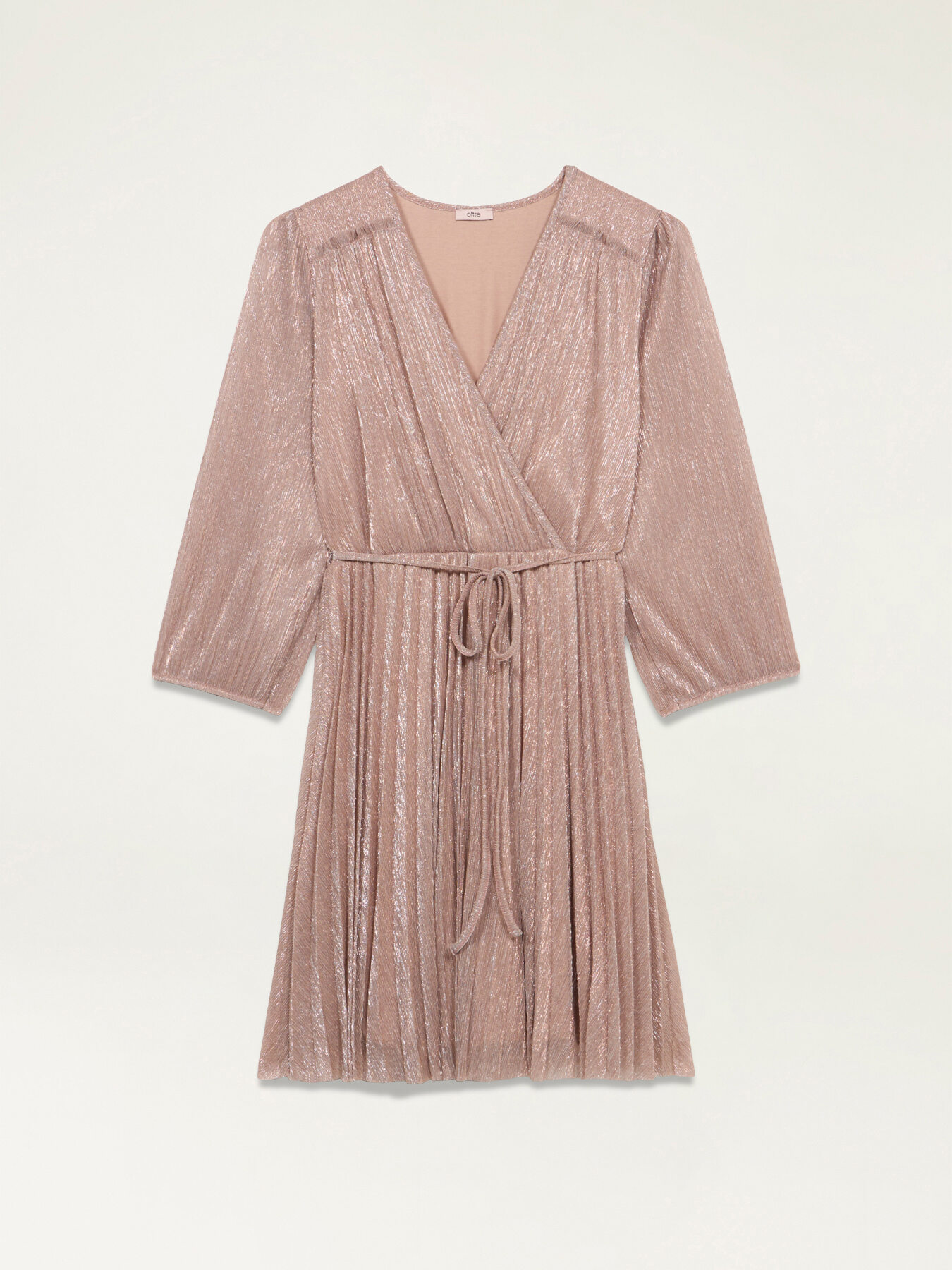 Vestito corto lurex pliss&eacute; image number 4