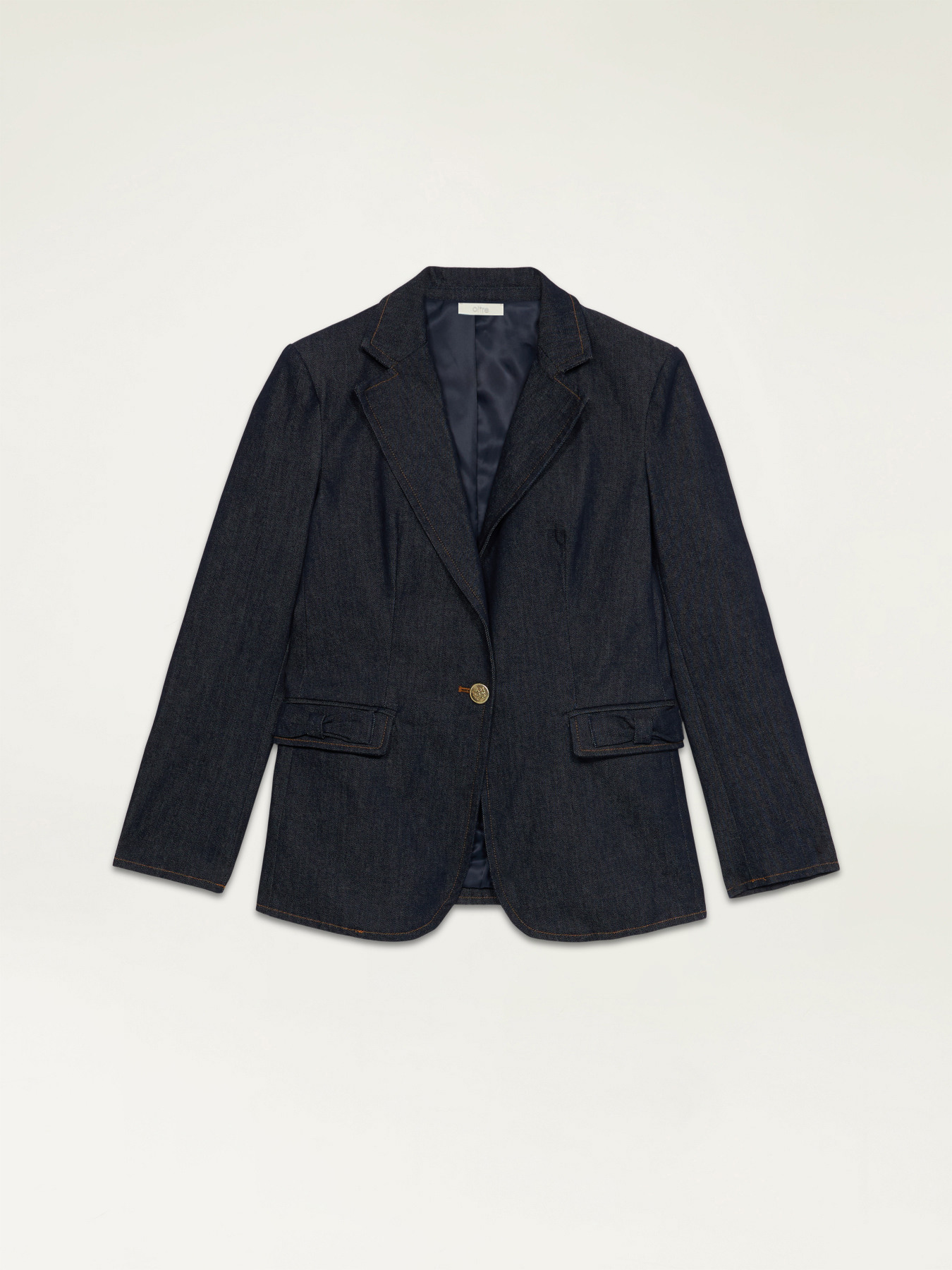 Denim-Blazer mit Schleifen image number 3