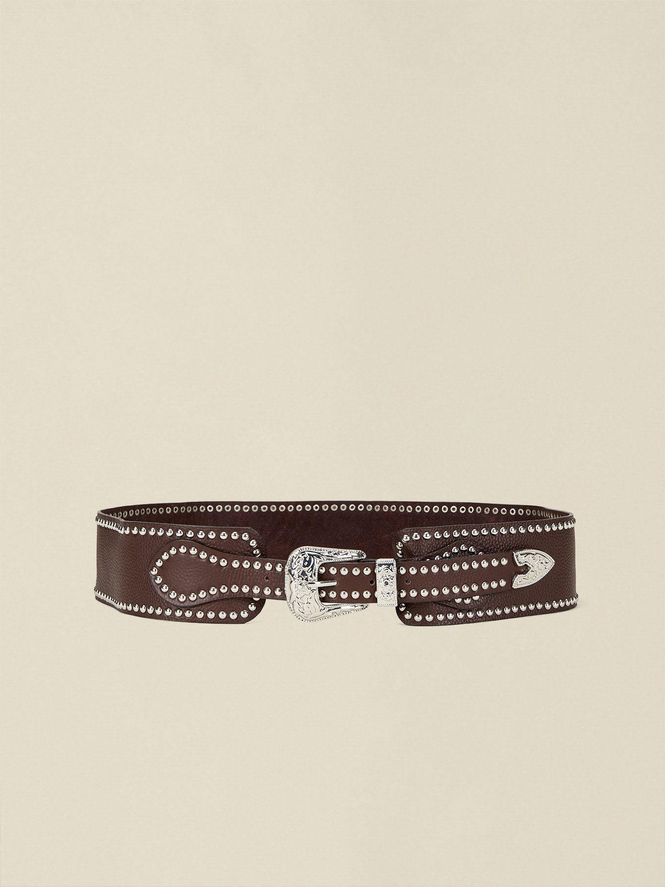 Western belt in genuine leather image number 0