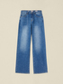 Jeans palazzo con micro cristalli image number 4