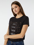 T-shirt lettering con paillettes image number 2