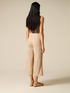 Cotton blend cropped trousers image number 1