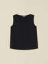 Sleeveless linen blend top image number 3