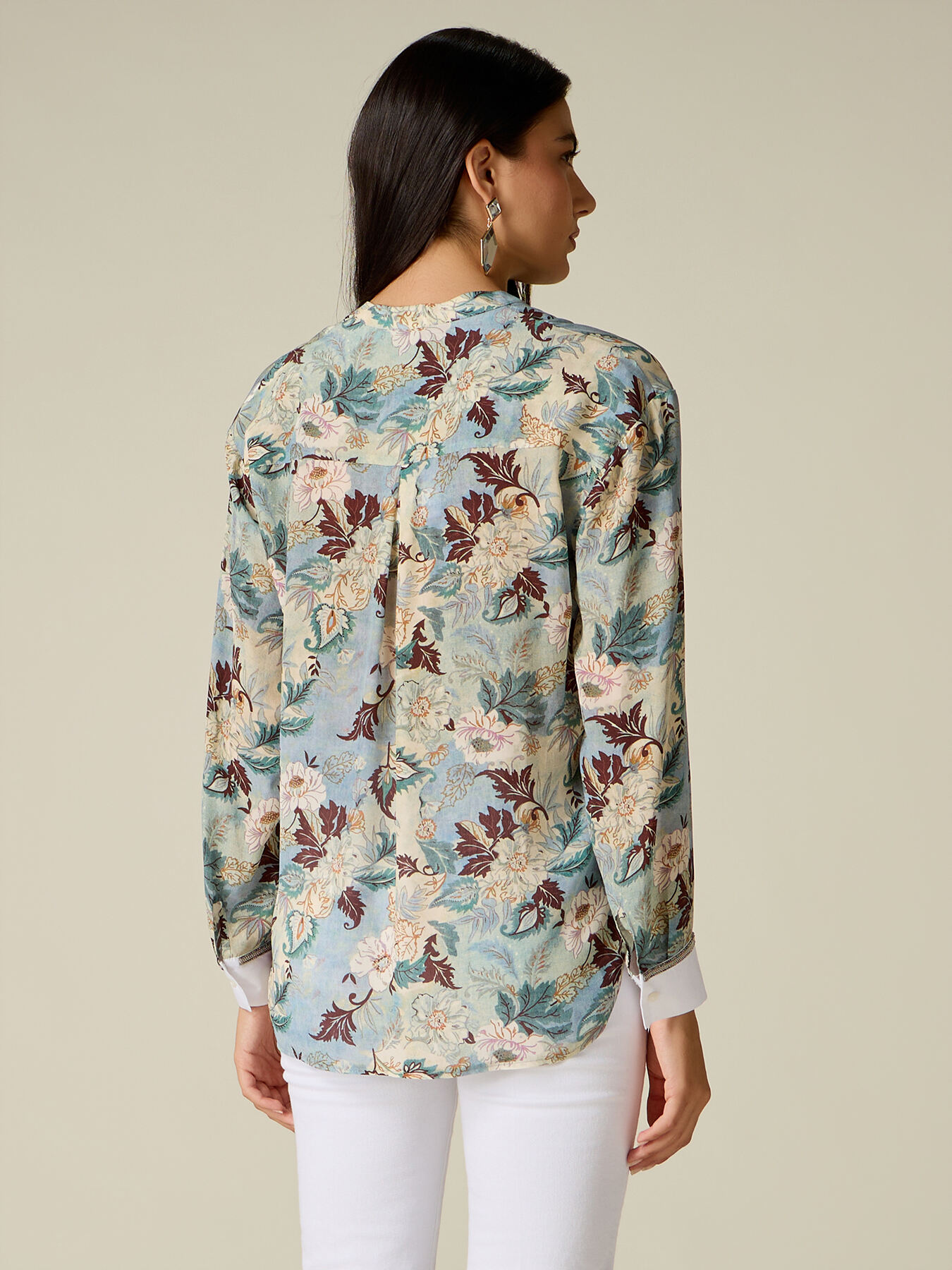 Cămașă cu imprimeu cu detaliu bijuterie image number 1