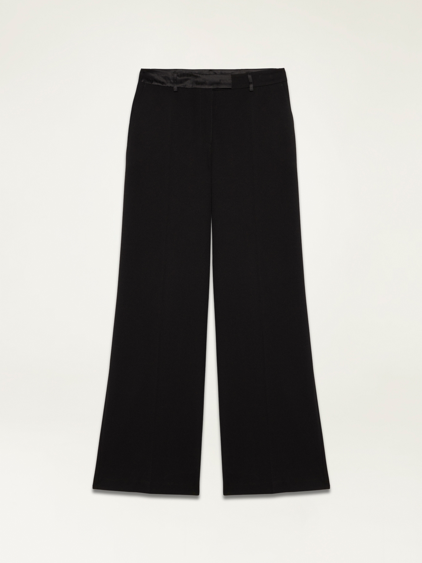 Pantalon large avec profils en satin image number 4