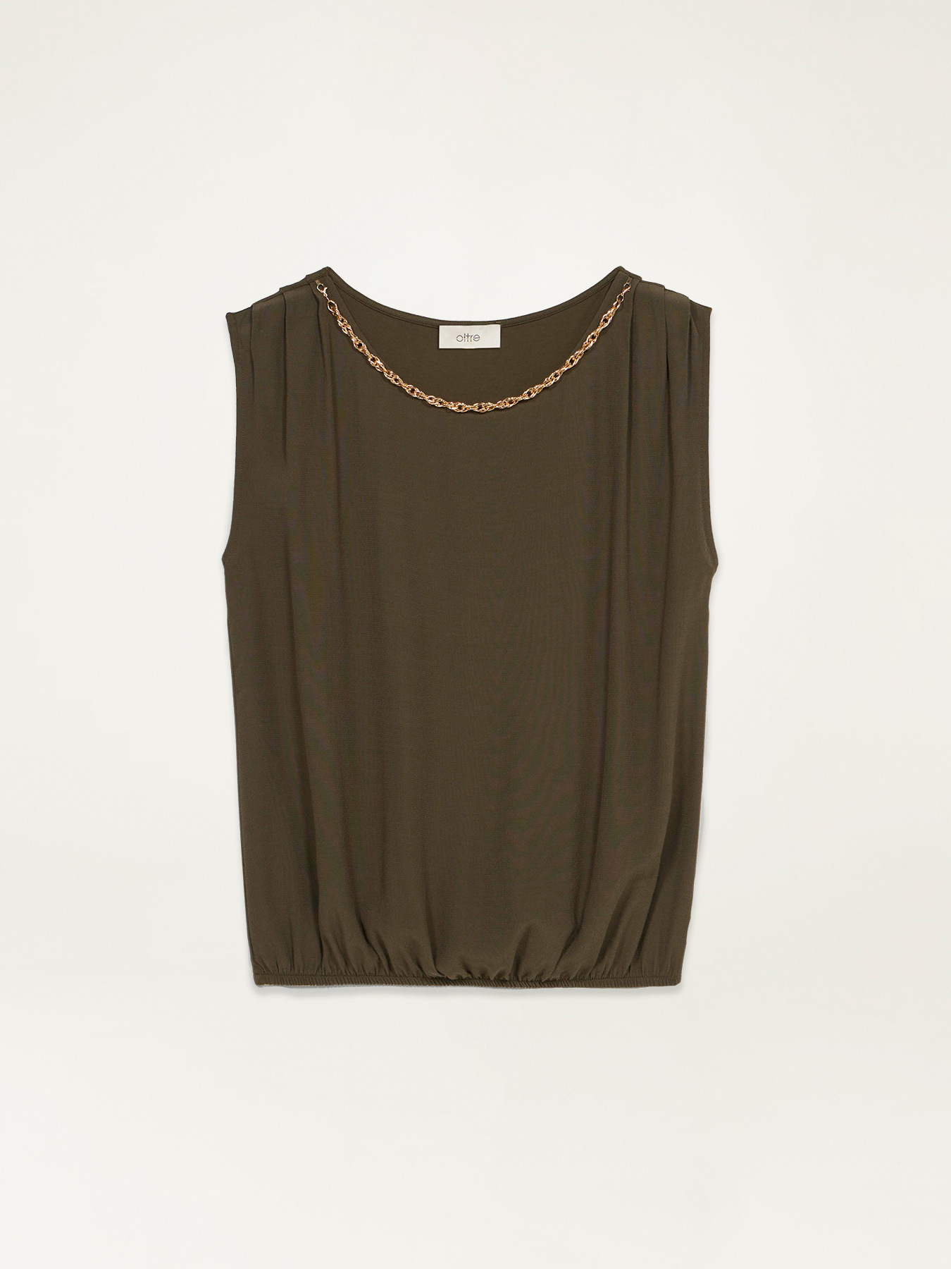 Top aus zwei Materialien mit Kette image number 4