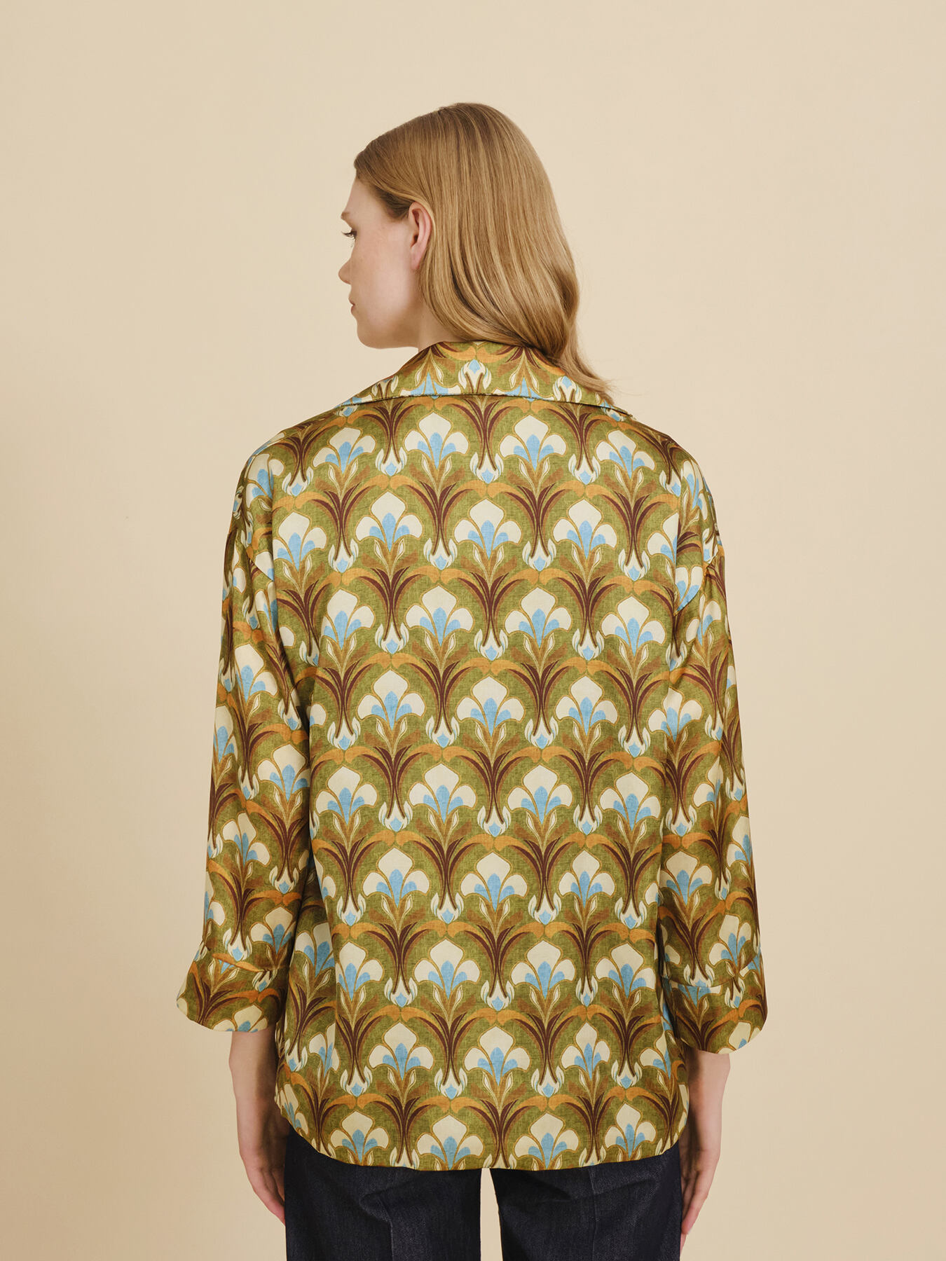 Chaqueta vaporosa con estampado image number 1