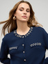 Cardigan misto cotone con dettagli gioiello image number 2