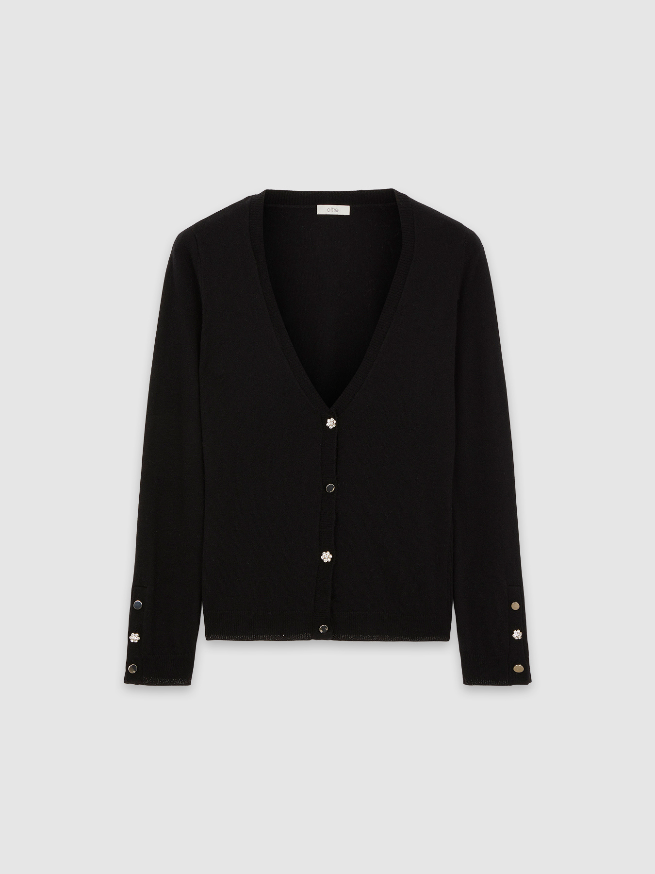 Cashmere blend cardigan with jewel buttons image number 3