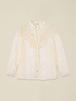 Camisa de tul bordado transparente image number 3