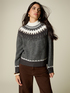 Jacquard-pattern sweater with stud embellishments image number 0
