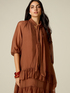 Kleid aus Seidenmischung mit Schleife und Volants image number 2