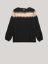 Blusa de georgette con encaje image number 2