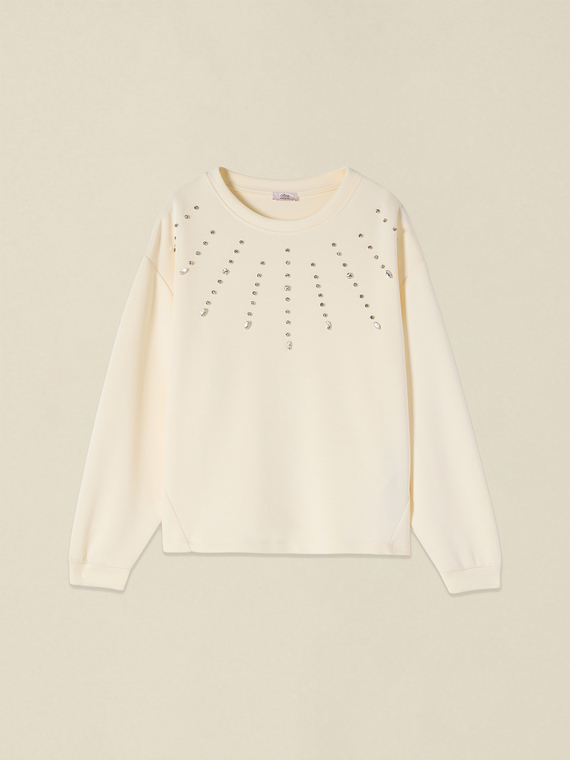 Scuba sweatshirt with bezels