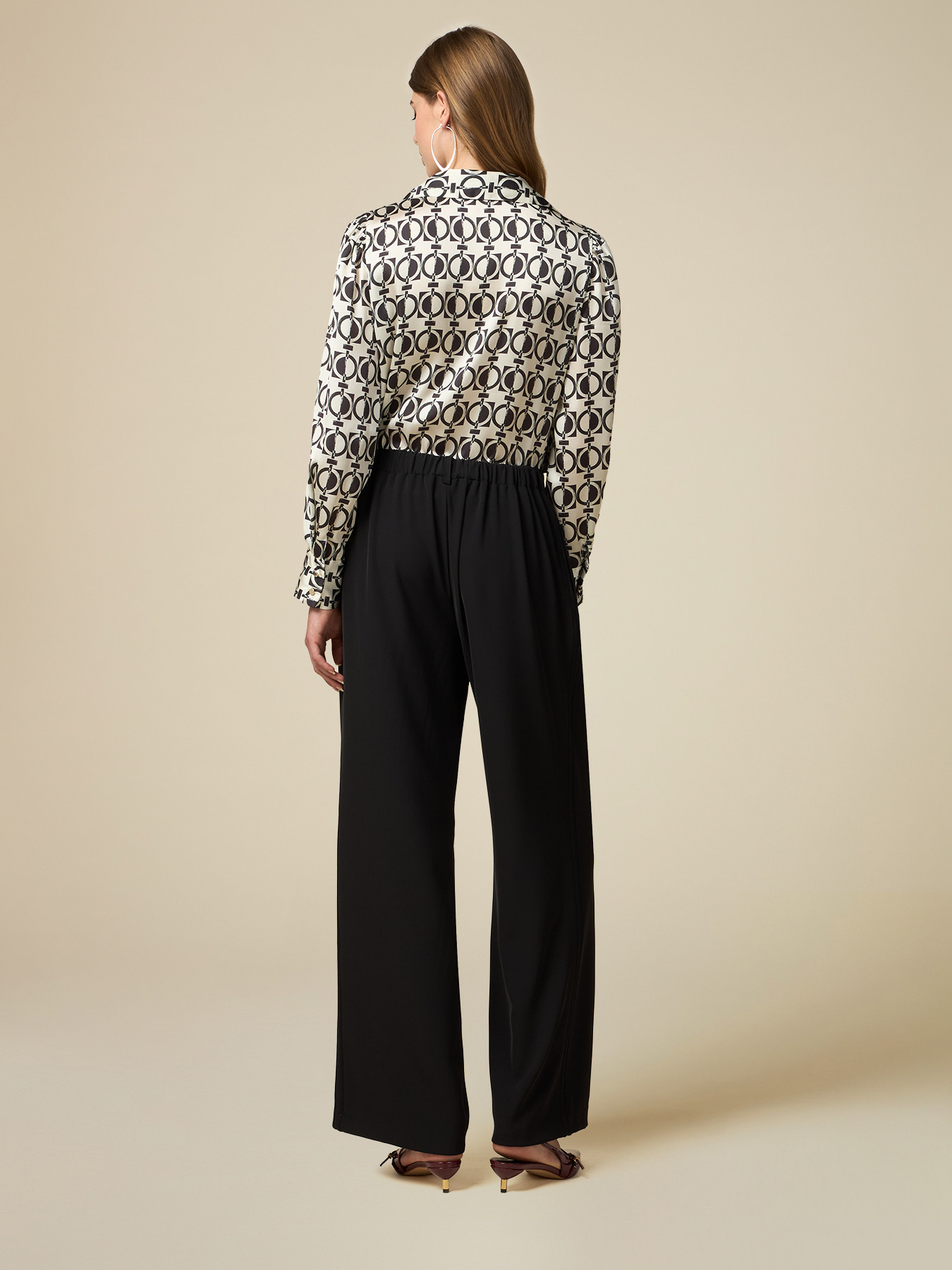 Pantalones vaporosos con cinta lateral image number 1